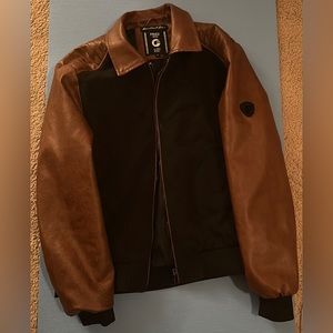 Men’s FRIED Denim 2015 NYC Leather Bomber Jacket - Size Large - Like New